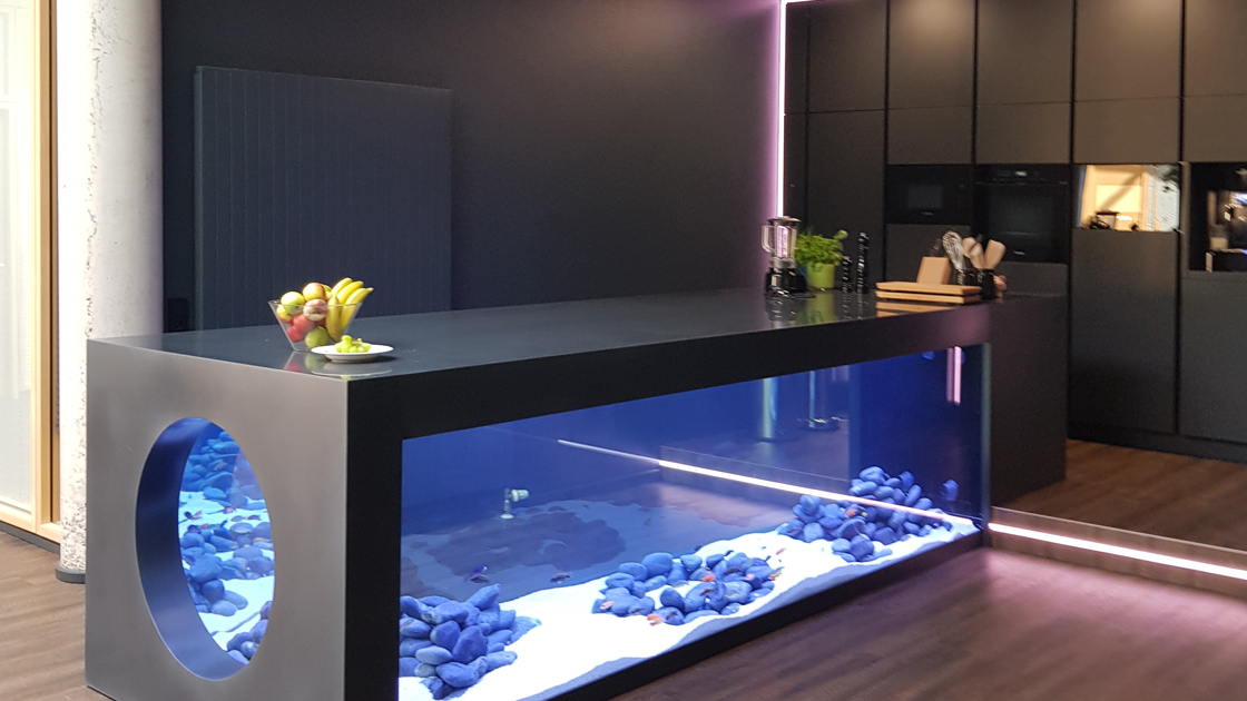 Küche mit Aquarium